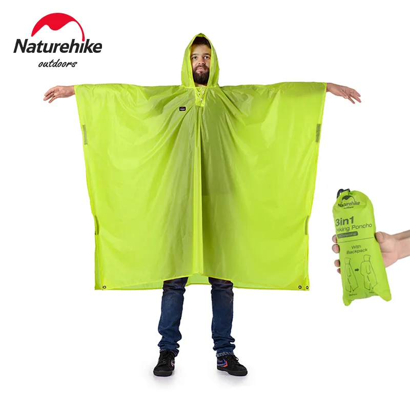 Naturehike レインジャケット 3 in 1 Ult - Camping Rain Poncho のレビューと価格