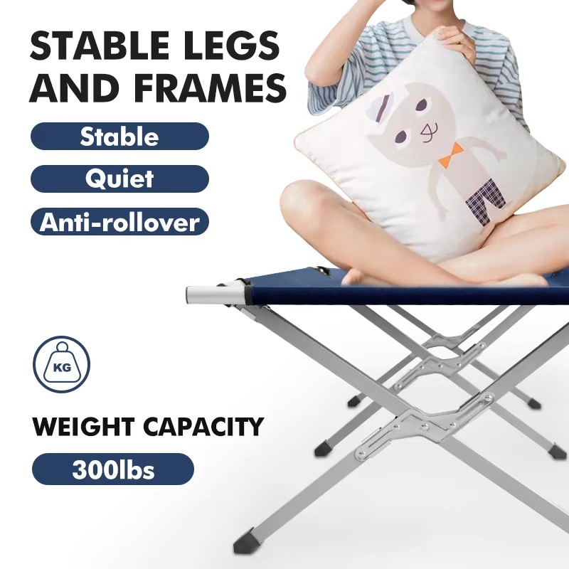 現代的な折りたたみ式、軽量、アルミニウム製、スチール製のキャ - Bed Outdoor Camping のレビューと価格