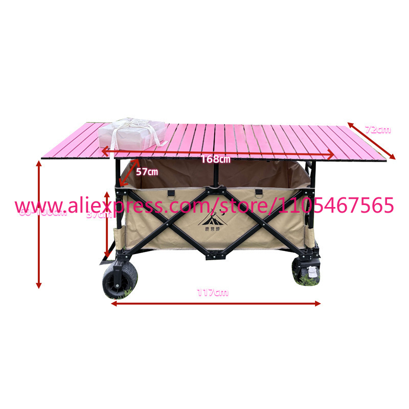 1個入りキャンピングカースタンド大型折りたたみ式トロリー屋外 - Outdoor Camping Trolley のレビューと価格