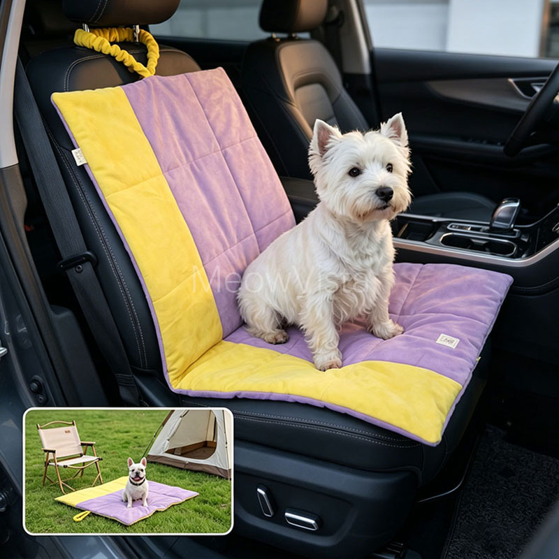 ポータブル折りたたみ式犬用カーシートマット、汚れ防止、洗濯可 - Outdoor Camping Dog Bed のレビューと価格