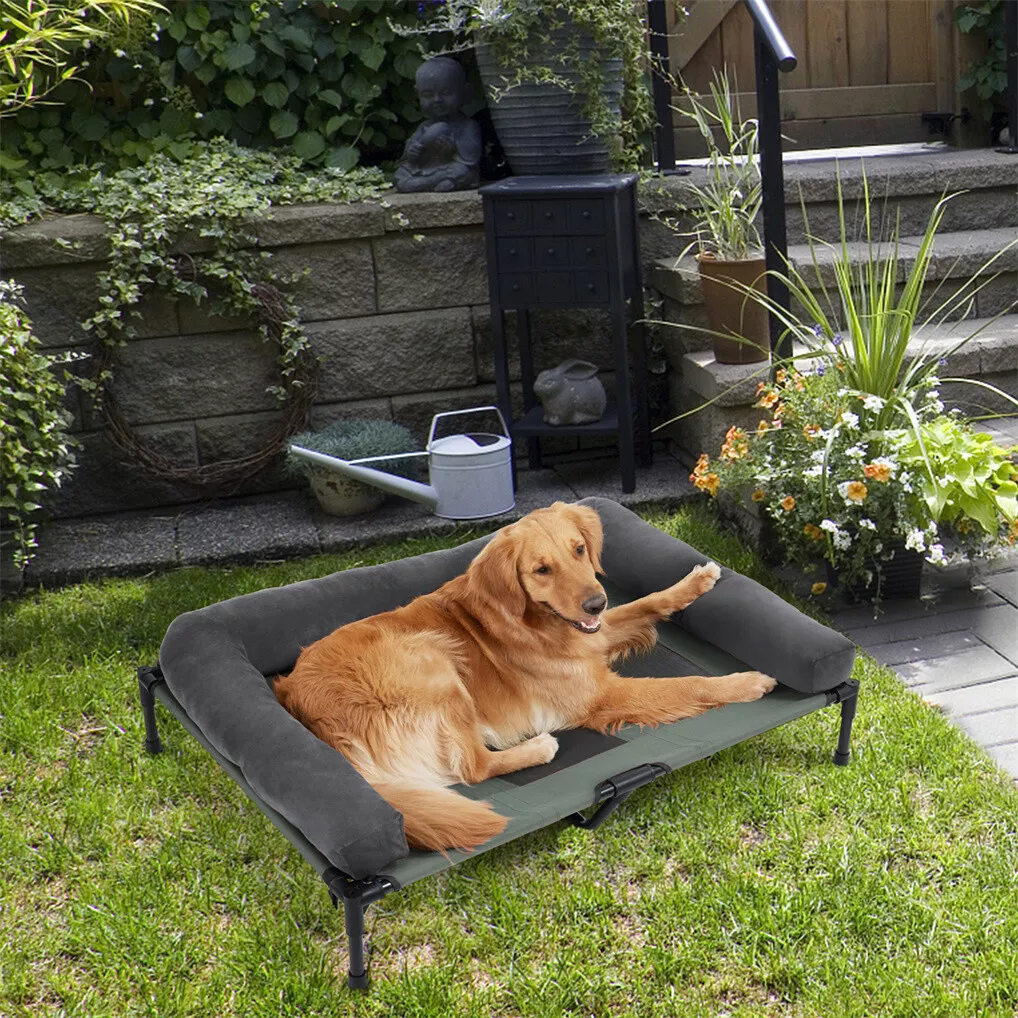 BINGOPAW 高さ調整可能な犬用ベッド。通気性の良いメッ - Outdoor Camping Dog Bed のレビューと価格