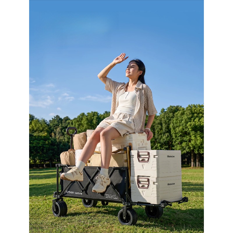 折りたたみ式キャンプワゴン、屋外用、コンパクトに収納可能、リ - Outdoor Camping Trolley のレビューと価格