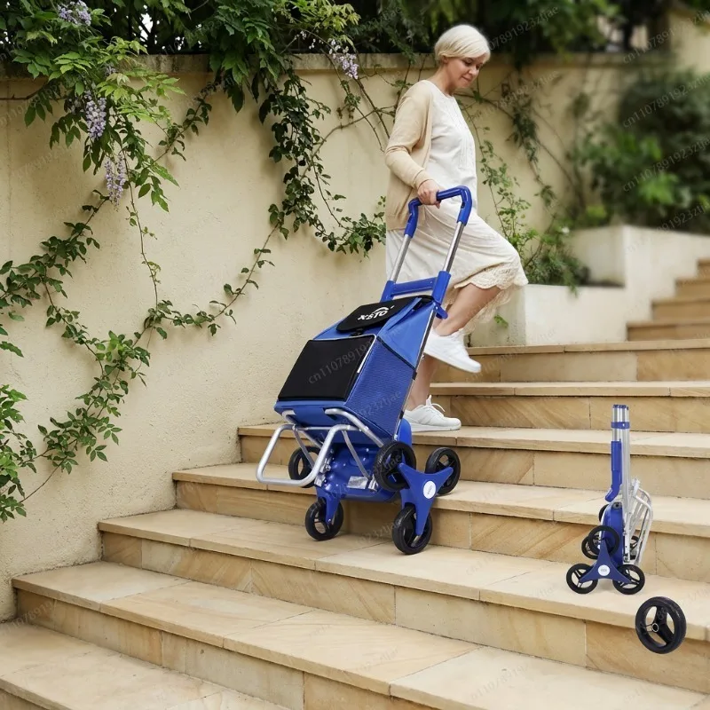 電動階段昇降機能付きショッピングカート。高齢者やアウトドアで - Outdoor Camping Trolley のレビューと価格