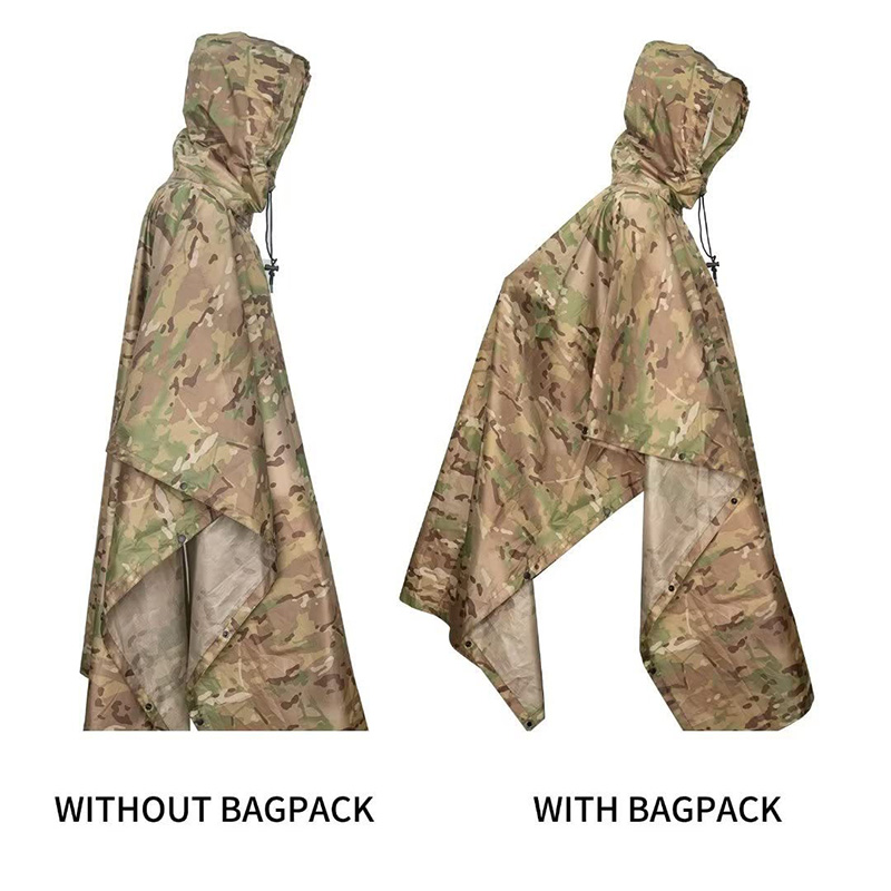 3in1レインコートバックパック、レインカバー、レインコート - Camping Rain Poncho のレビューと価格