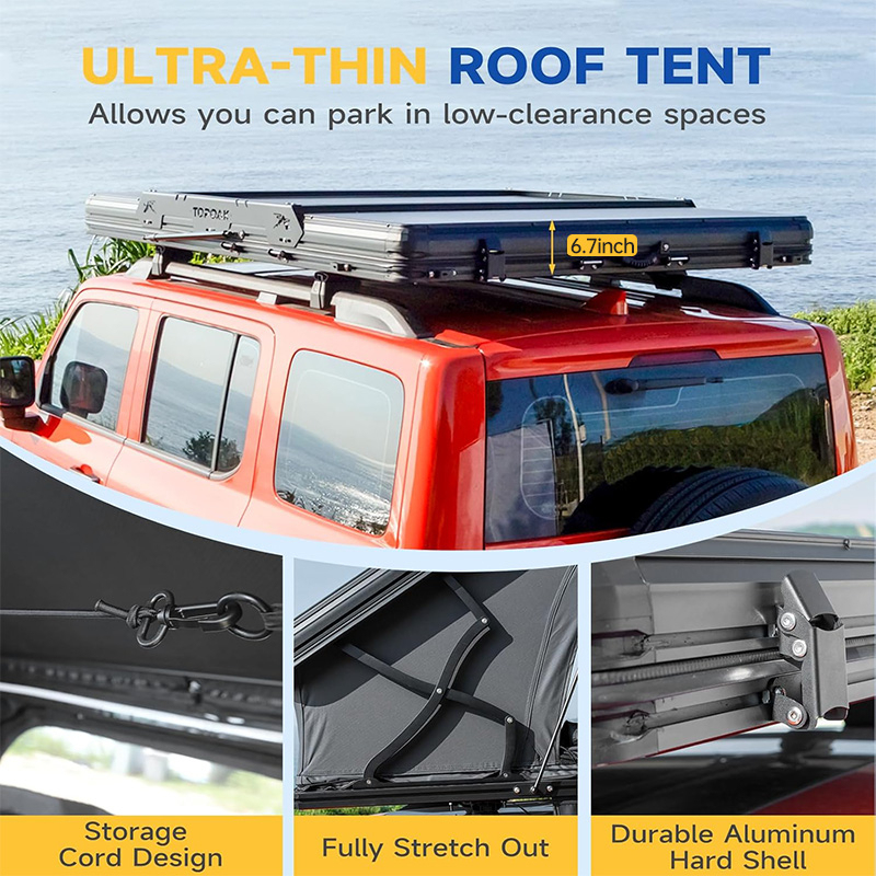 1.4mアルミ製ハード4人用ルーフトップテントバン屋外キャン - Outdoor Camping Van Tent のレビューと価格