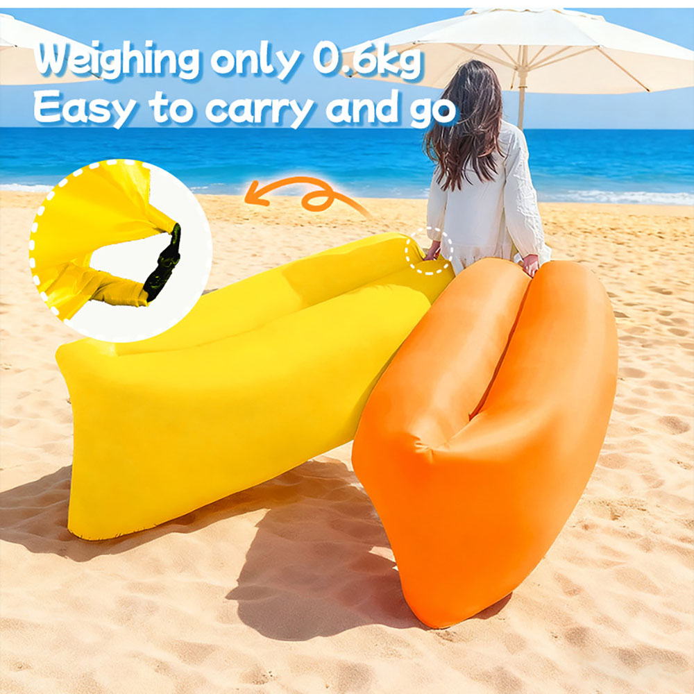 多色使いの、一人用で手軽に使える、空気で膨らませるタイプのソ - Bed Outdoor Camping のレビューと価格