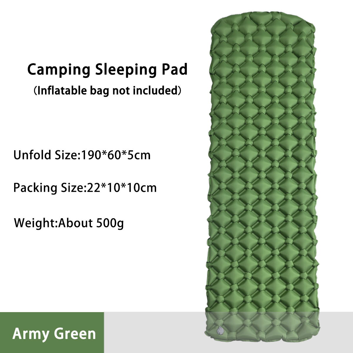キャンプ用インフレータブルマットレス テント用折りたたみキャ - Bed Outdoor Camping のレビューと価格